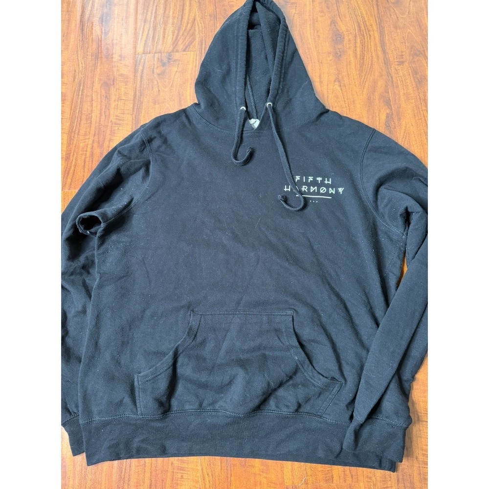 Fifth Harmony Tour Hoodie Black And White Front Back Logo Size XL 2016-17
